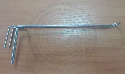 Крючок на решетку двойной 200 мм диаметр 4 мм (хром) FG-5004