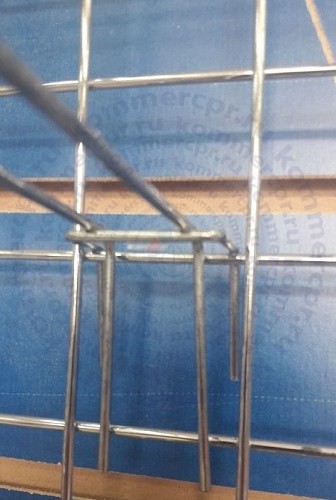 Крючок на решетку двойной 300 мм диаметр 6 мм (хром) FG-5006