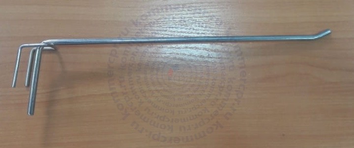 Крючок на решетку одинарный 300 мм диаметр 6 мм (хром) FG-5006А