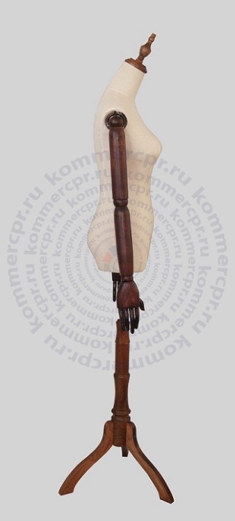 Манекен портновский-демонстрационный женский на деревянной треноге, шарнирные руки D-4-2