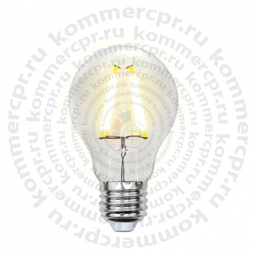 Лампа светодиодная, форма А, прозрачная LED-A60-8W/WW/E27/CL PLS02WH