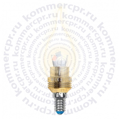 Лампа светодиодная пятилепестковая для хрустальных люстр, свеча на ветру,прозрачная колба. Серия CRYSTAL LED-CW37P-5W/WW/E14/CL ALC02GD