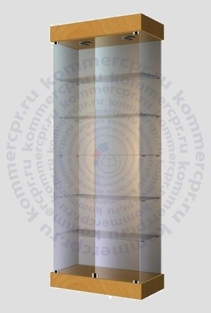 Витрина стеклянная с 4-мя полками (без подсветки) 2050х850х500мм ВС-222