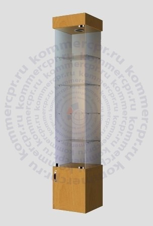 Витрина стеклянная с накопителем 2050х500х500 мм ВСН-111