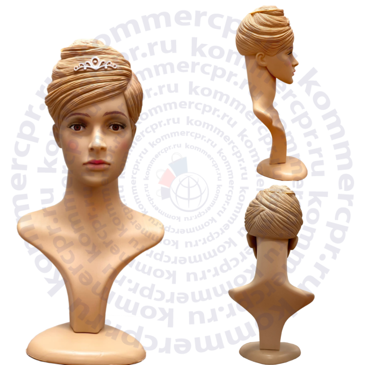 Манекен женской головы на подставке MWH-1