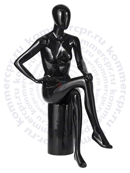 Манекен женский глянцевый(сидячий) HGW-6-Q(black,white) S