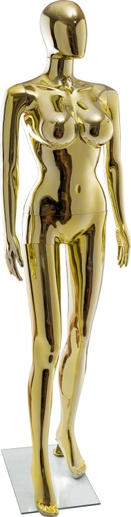 Манекен женский стилизованный golden/silver gloss 180/96/63/94 FE-25
